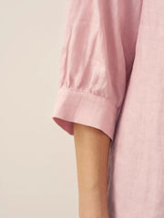 100% Linen Drop Shoulder Shirt with Button-Front Design – Versatile and Elegant