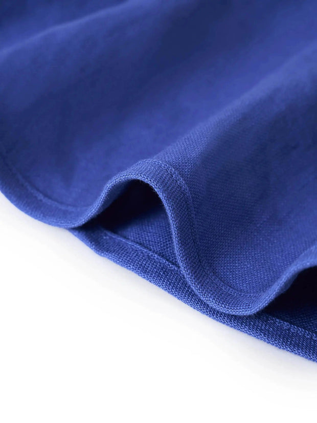 100% Linen Fitted Jacket with Mandarin Collar and Unique Button Design
