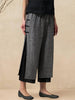 100% Linen Handmade Capri Pants with Side Buttons and Elastic Waistband – Stylish Wide Leg Design