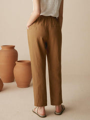 100% Linen Tapered Pants for Women – Comfortable and Stylish Casual Wear