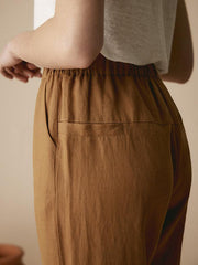 100% Linen Tapered Pants for Women – Comfortable and Stylish Casual Wear