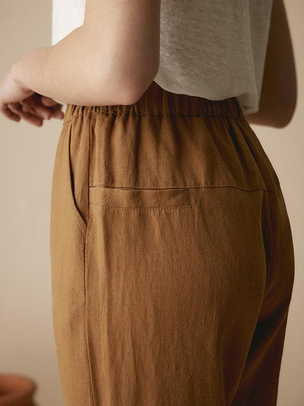 100% Linen Tapered Pants for Women – Comfortable and Stylish Casual Wear