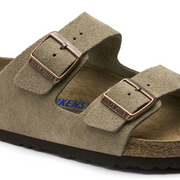 Arizona | Soft Leather Suede Sandals in Taupe with Anatomical Sole and Ultimate Comfort-Cramta