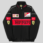 Vintage Ferrari Unisex Racing Jacket – Retro Mega Stylish F1 Look-Cramta