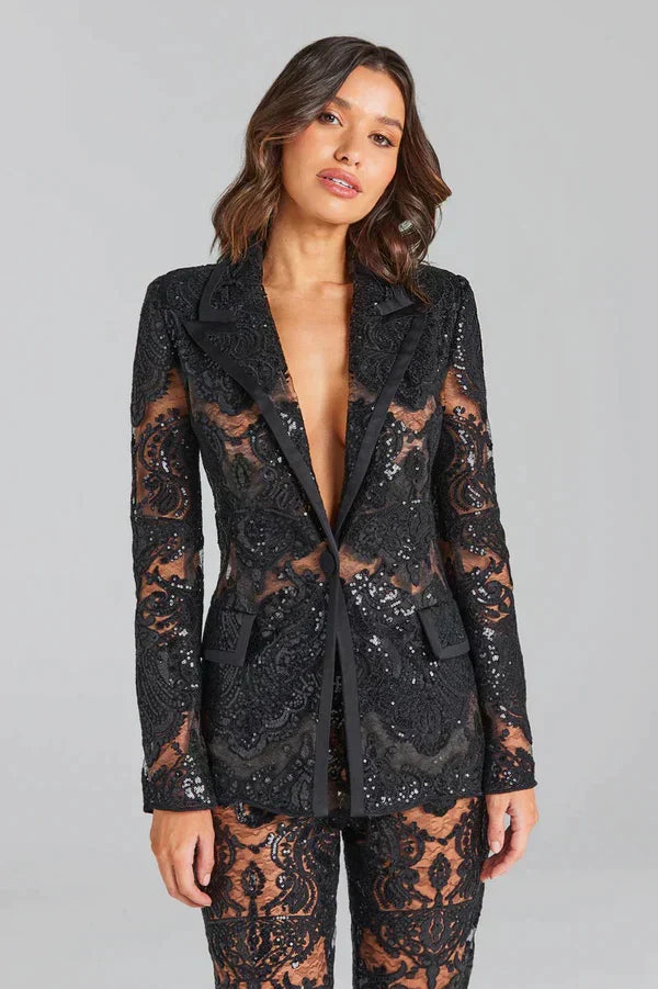 Isla Women's Blazer and Trousers Ensemble – Stunning Elegance Perfect for Evenings and Galas-Cramta