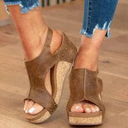 Alia Women's Wedge Heel Sandals - Elegant Sophistication and Unmatched Comfort-Cramta