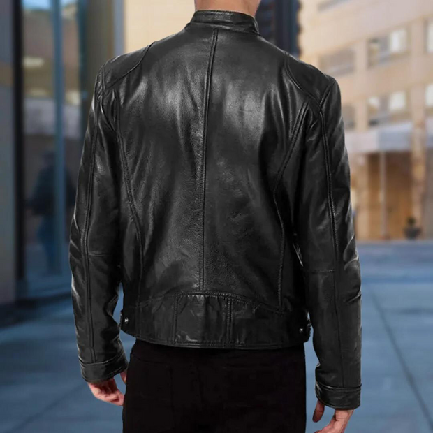 Premium Leather Jacket for Men by Wilhelm – Sophisticated Elegance and Unmatched Comfort in Genuine Leather-Cramta
