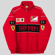 Vintage Ferrari Unisex Racing Jacket – Retro Mega Stylish F1 Look-Cramta