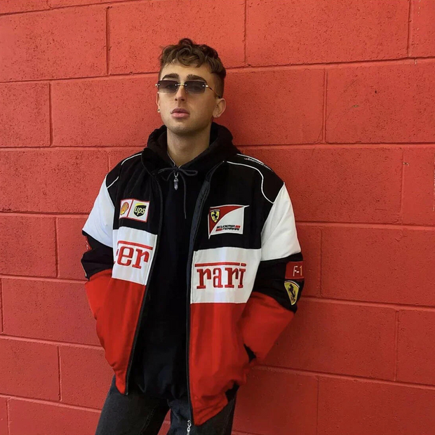 Vintage Ferrari Unisex Racing Jacket – Retro Mega Stylish F1 Look-Cramta