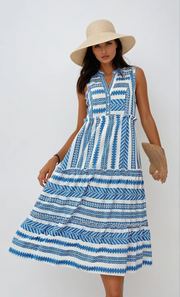 Lea Sleeveless Summer Dress – Charming Light and Elegant Style with Ruffles-Cramta