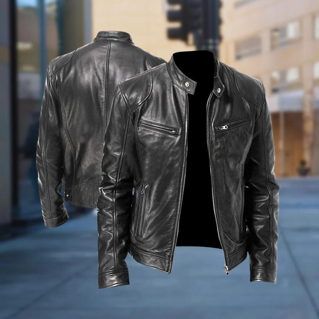 Premium Leather Jacket for Men by Wilhelm – Sophisticated Elegance and Unmatched Comfort in Genuine Leather-Cramta