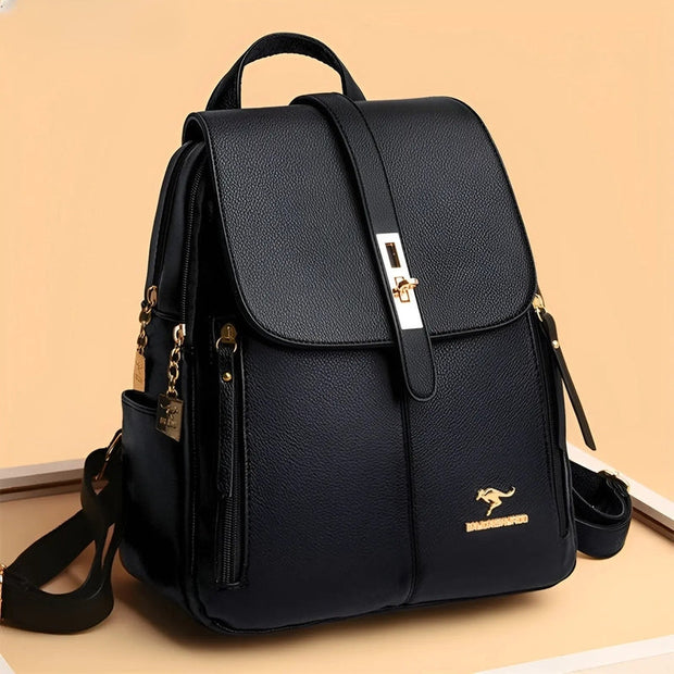 Alena Leather Backpack – Elegant Style and Practicality for Your Daily Use-Cramta