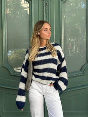 Bonafita Liana | Striped Knit Sweater for a Comfortable and Stylish Casual Look-Cramta