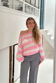 Bonafita Liana | Striped Knit Sweater for a Comfortable and Stylish Casual Look-Cramta