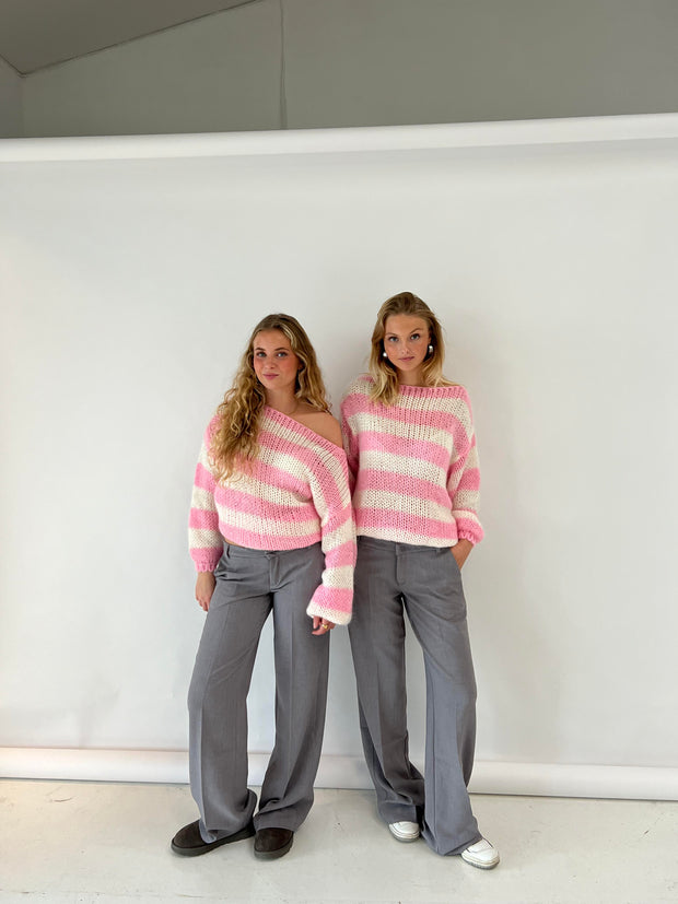 Bonafita Liana | Striped Knit Sweater for a Comfortable and Stylish Casual Look-Cramta