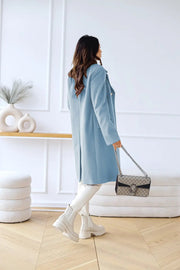 AURELIA – Long Wool Coat with Double Breasted Buttoning, Classic Elegance and Timeless Sophistication-Cramta
