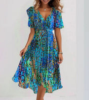 BONDI Blue Midi Dress – Timeless Sophistication and Ultimate Comfort for Your Everyday Style-Cramta