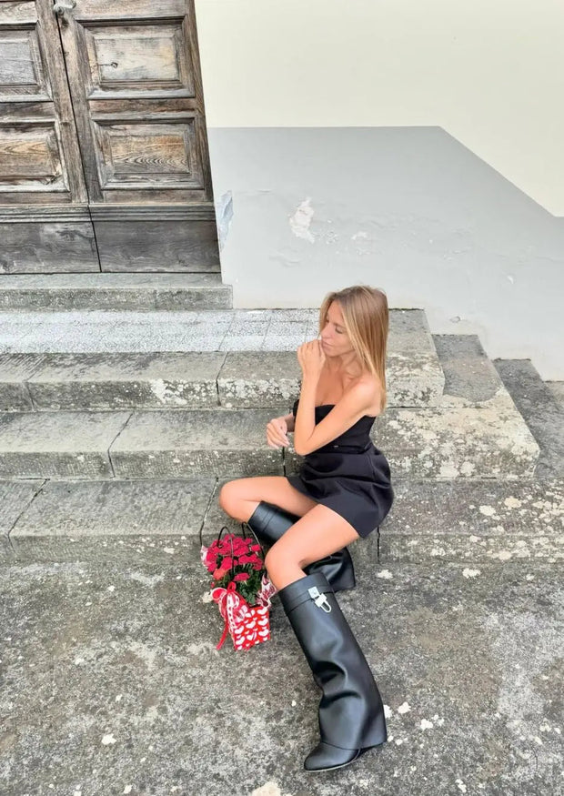 Valeria Block Heel Ankle Boots – Sophisticated Style and Unparalleled Comfort for Every Day-Cramta