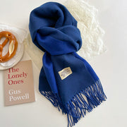 Ursula Ultra Soft Faux Cashmere Scarf with Reversible Design and Elegant Fringes-Cramta