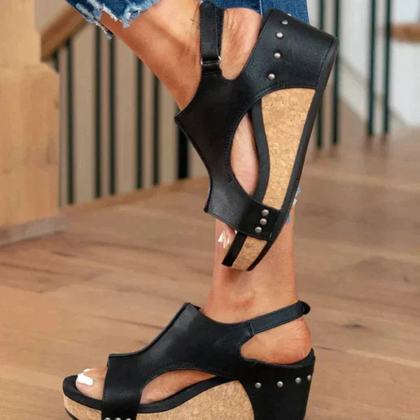 Alia Women's Wedge Heel Sandals - Elegant Sophistication and Unmatched Comfort-Cramta