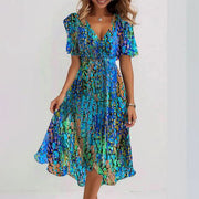 BONDI Blue Midi Dress – Timeless Sophistication and Ultimate Comfort for Your Everyday Style-Cramta