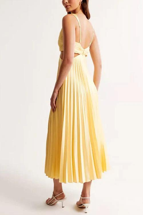 Bonafita Kacey Pleated Dress – Classic sophistication with modern details-Cramta