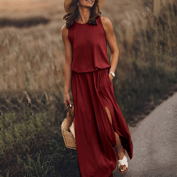 Jonna Maxi Dress – Retro Elegance Sleeveless for a Comfortable and Trendy Look-Cramta