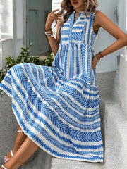 Lea Sleeveless Summer Dress – Charming Light and Elegant Style with Ruffles-Cramta