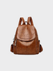 Anti-Theft PU Leather Backpack with RFID Protection – Stylish Travel and Laptop Backpack for Everyday Use 0