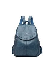 Anti-Theft PU Leather Backpack with RFID Protection – Stylish Travel and Laptop Backpack for Everyday Use 2