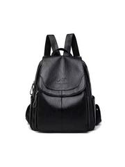 Anti-Theft PU Leather Backpack with RFID Protection – Stylish Travel and Laptop Backpack for Everyday Use 3