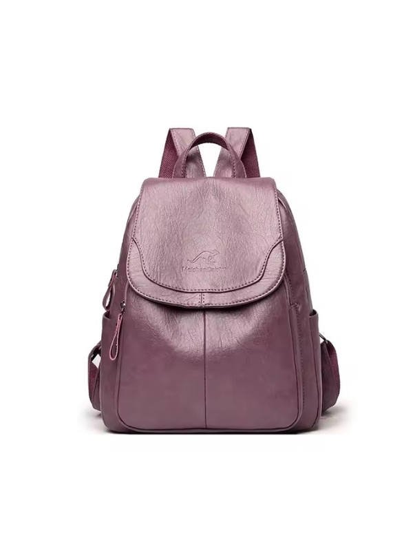Anti-Theft PU Leather Backpack with RFID Protection – Stylish Travel and Laptop Backpack for Everyday Use 9
