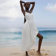 Backless Cotton Dress with Gentle Machine Wash – Comfortable and Stylish-Cramta