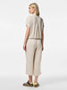 Beige Linen Tie Blouse for Women – Lightweight Summer Top, Easy to Iron and Versatile Style