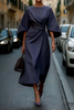 Belted Long Sleeve Maxi Dress for Women – Elegant Floral Design, Comfortable Fit, Perfect for Any Occasion 0