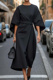 Belted Long Sleeve Maxi Dress for Women – Elegant Floral Design, Comfortable Fit, Perfect for Any Occasion 2
