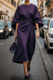 Belted Long Sleeve Maxi Dress for Women – Elegant Floral Design, Comfortable Fit, Perfect for Any Occasion 5