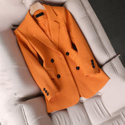 Black Blazer for Women - Tailored Double-Breasted Design for Professional and Smart-Casual Style