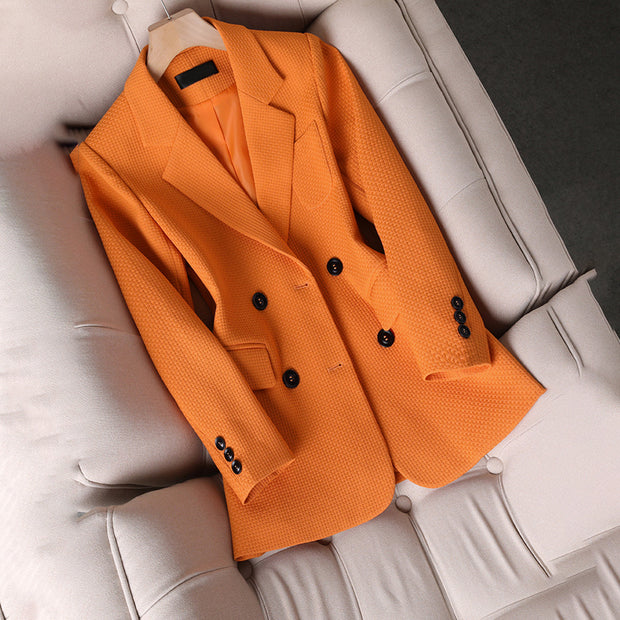 Black Blazer for Women - Tailored Double-Breasted Design for Professional and Smart-Casual Style