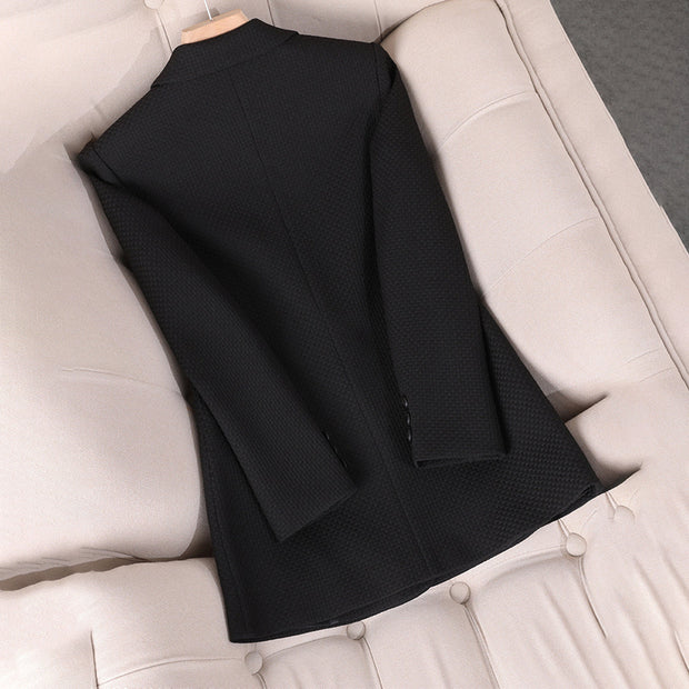 Black Blazer for Women - Tailored Double-Breasted Design for Professional and Smart-Casual Style