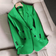 Black Blazer for Women - Tailored Double-Breasted Design for Professional and Smart-Casual Style