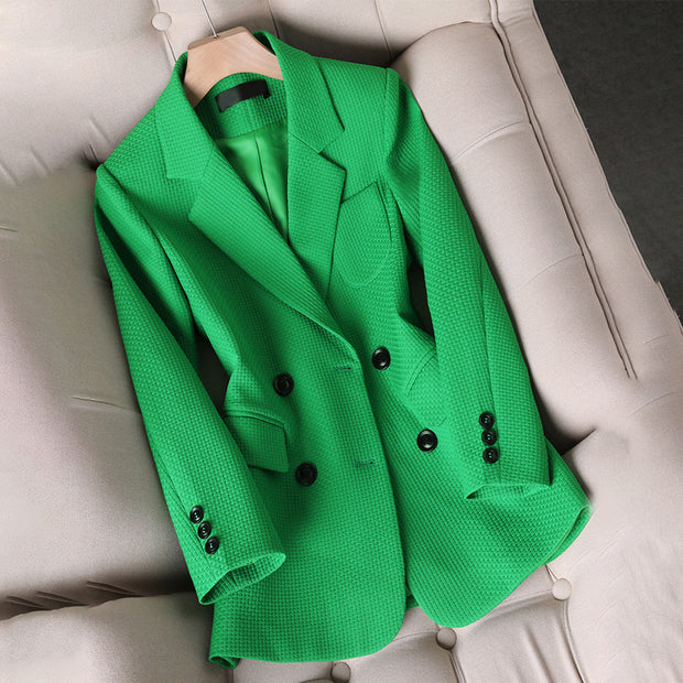 Black Blazer for Women - Tailored Double-Breasted Design for Professional and Smart-Casual Style