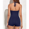 Black One Piece Swimsuit for Women - Stylish Boyleg Design, Comfortable and Flattering One Piece Bathing Suit-Cramta