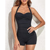 Black One Piece Swimsuit for Women - Stylish Boyleg Design, Comfortable and Flattering One Piece Bathing Suit-Cramta