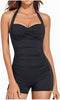 Black One Piece Swimsuit for Women - Stylish Boyleg Design, Comfortable and Flattering One Piece Bathing Suit-Cramta