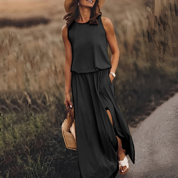 Jonna Maxi Dress – Retro Elegance Sleeveless for a Comfortable and Trendy Look-Cramta