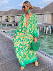 Boho Maxi Dress with High-Quality Polyester Fabric – Perfect for Any Occasion-Cramta