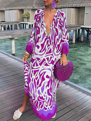 Boho Maxi Dress with High-Quality Polyester Fabric – Perfect for Any Occasion-Cramta
