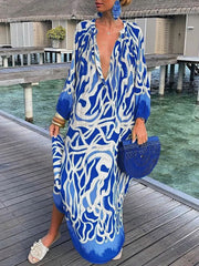 Boho Maxi Dress with High-Quality Polyester Fabric – Perfect for Any Occasion-Cramta