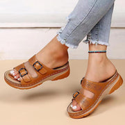 Breathable Women's Sandals with Adjustable Buckles – Orthopedic Supportive Footwear for Comfort and Style-Cramta